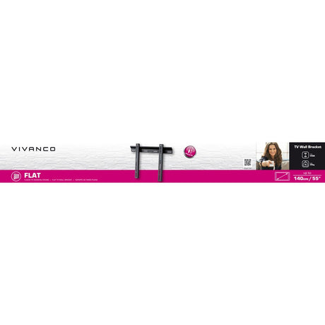 Vivanco Fast TV-Veggfeste for 35 kg / 55" - Svart