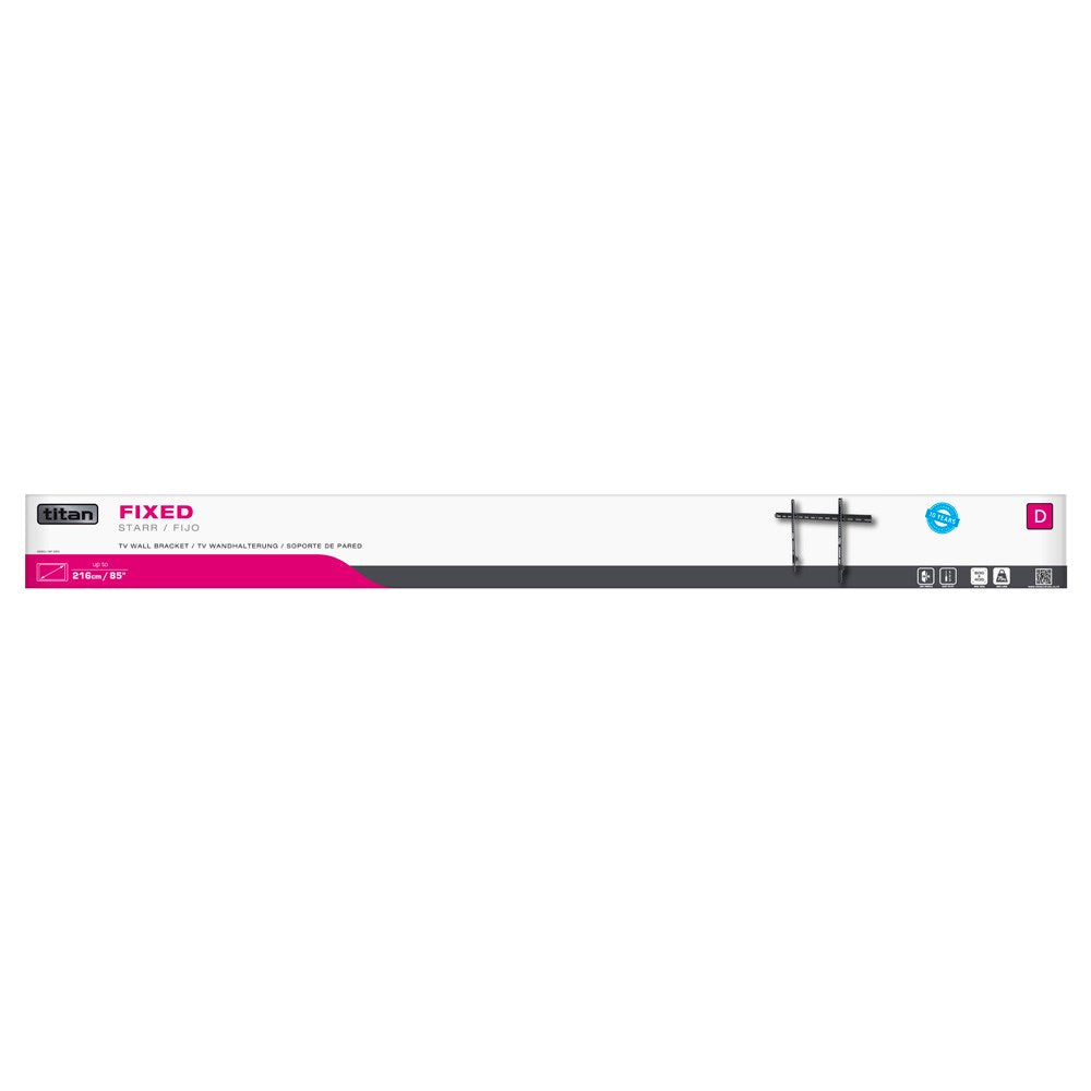 Vivanco Fast TV-Veggfeste for 75 kg / 80" - Svart