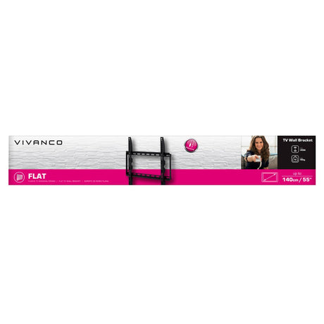 Vivanco Fast TV-Veggfeste for 45 kg / 55" - Svart