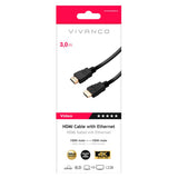 Vivanco HDMI 2.0-Kabel (Hann til Hann) 4K / 60Hz - 3m - Svart