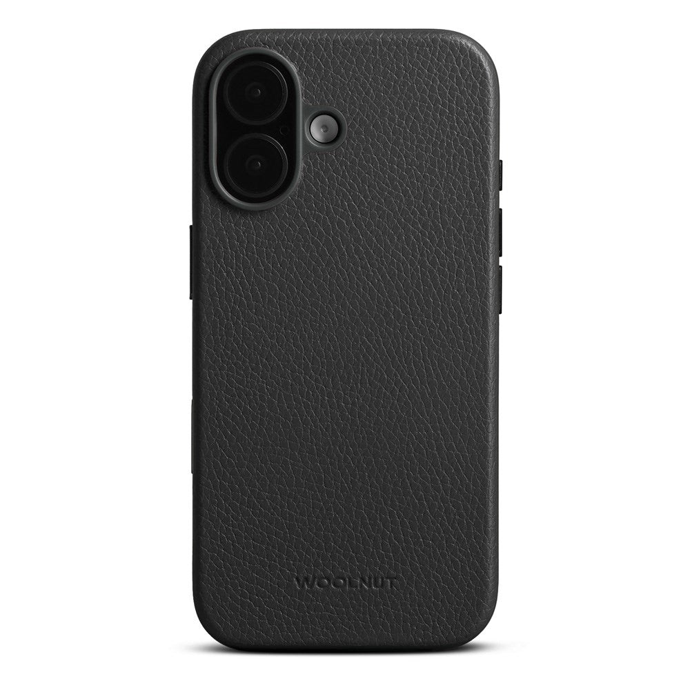 WOOLNUT iPhone 17 Ekte Skinn Deksel - MagSafe Kompatibel - Svart