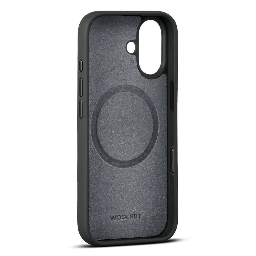 WOOLNUT iPhone 17 Ekte Skinn Deksel - MagSafe Kompatibel - Svart