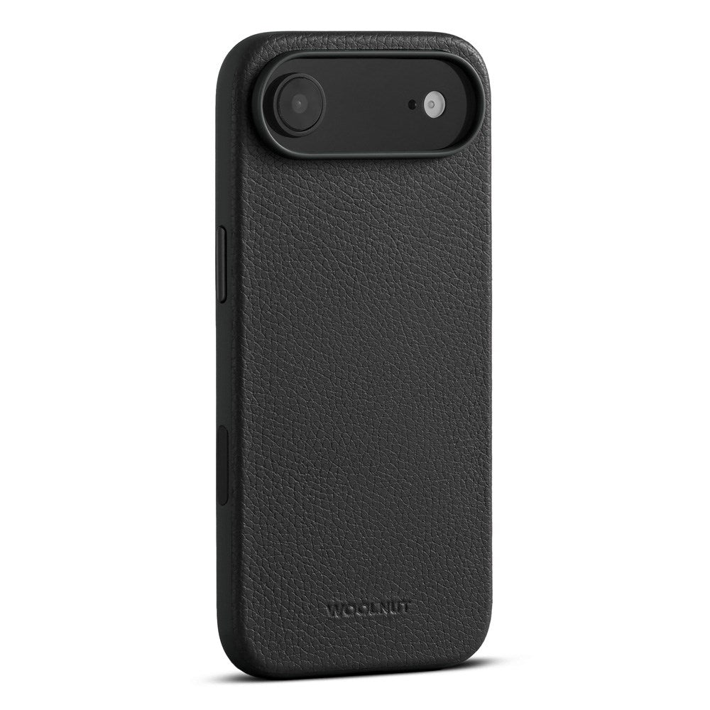 WOOLNUT iPhone Air Ekte Skinn Deksel - MagSafe Kompatibel - Svart