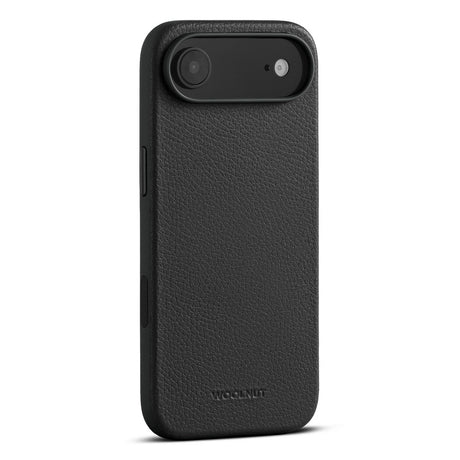 WOOLNUT iPhone Air Ekte Skinn Deksel - MagSafe Kompatibel - Svart