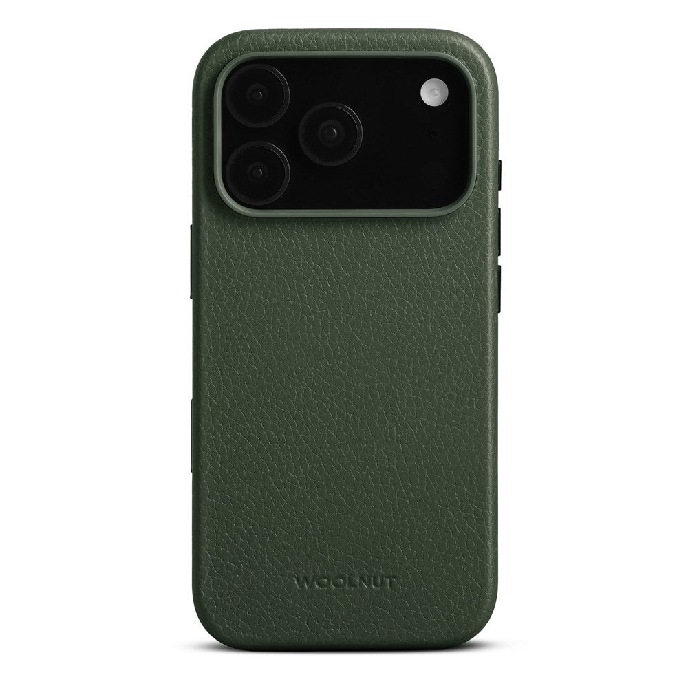 WOOLNUT iPhone 17 Pro Ekte Skinn Deksel - MagSafe Kompatibel - Grønn