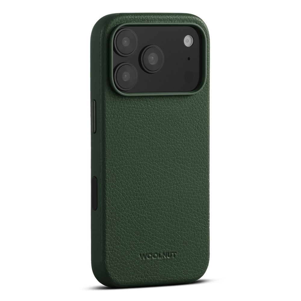 WOOLNUT iPhone 17 Pro Ekte Skinn Deksel - MagSafe Kompatibel - Grønn