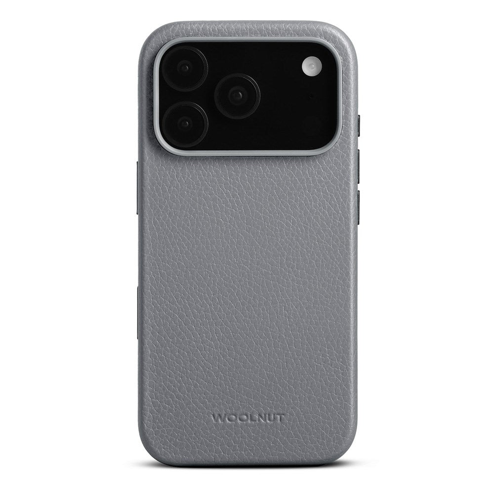 WOOLNUT iPhone 17 Pro Ekte Skinn Deksel - MagSafe Kompatibel - Grå