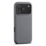 WOOLNUT iPhone 17 Pro Ekte Skinn Deksel - MagSafe Kompatibel - Grå