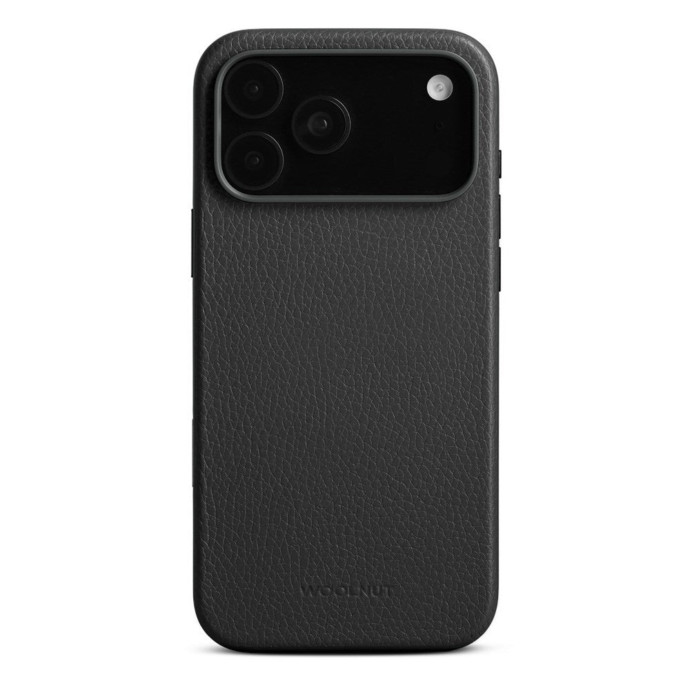 WOOLNUT iPhone 17 Pro Max Ekte Skinn Deksel - MagSafe Kompatibel - Svart