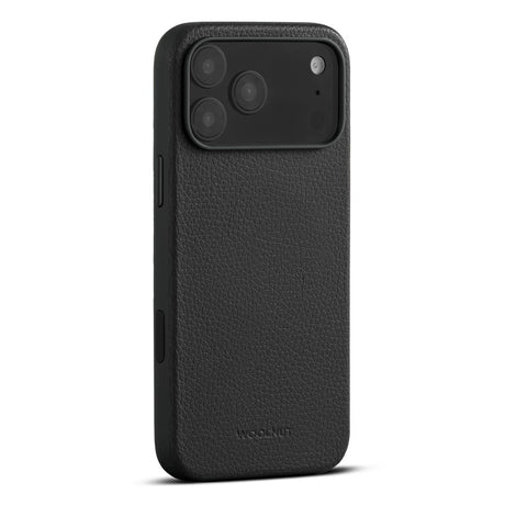 WOOLNUT iPhone 17 Pro Max Ekte Skinn Deksel - MagSafe Kompatibel - Svart