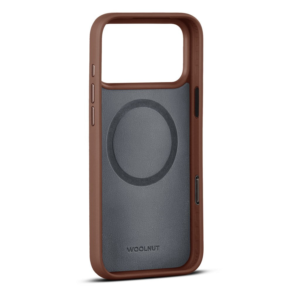 WOOLNUT iPhone 17 Pro Max Ekte Skinn Deksel - MagSafe Kompatibel - Brun