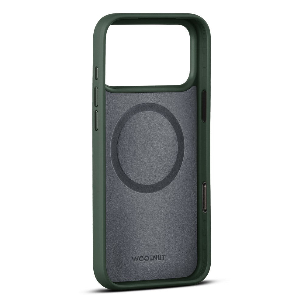 WOOLNUT iPhone 17 Pro Max Ekte Skinn Deksel - MagSafe Kompatibel - Grønn