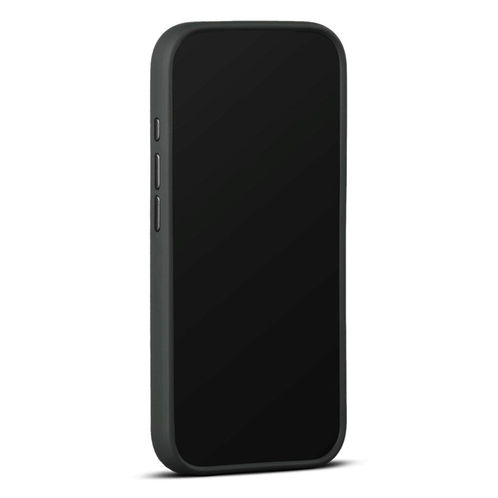 iPhone 18 Pro Max WOOLNUT Ekte Skinn Deksel - MagSafe Kompatibel - Svart