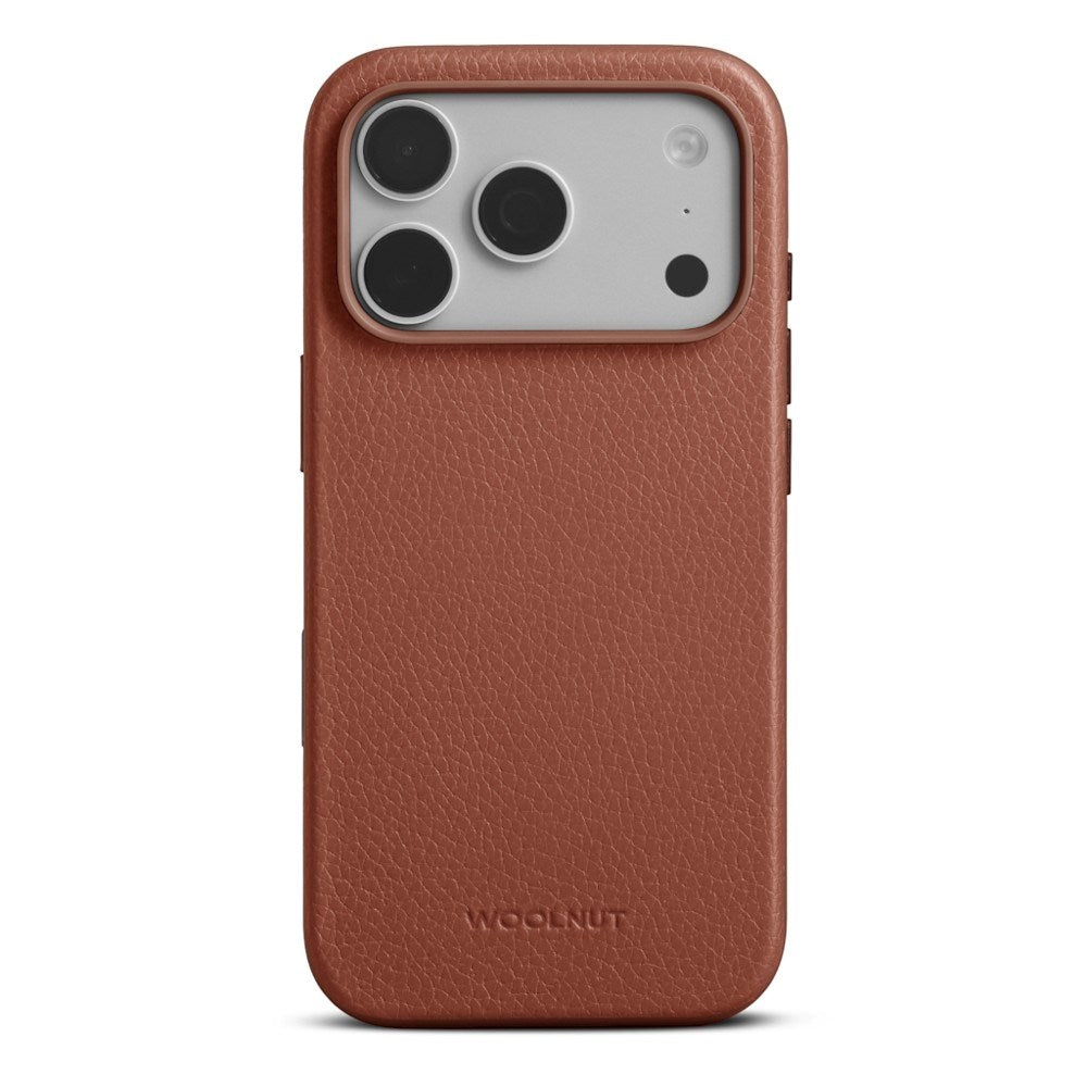 iPhone 18 Pro WOOLNUT Ekte Skinn Deksel - MagSafe Kompatibel - Brun