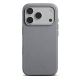 iPhone 18 Pro WOOLNUT Ekte Skinn Deksel - MagSafe Kompatibel - Grå