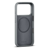 iPhone 18 Pro Max WOOLNUT Ekte Skinn Deksel - MagSafe Kompatibel - Grå