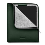 Woolnut iPad / Tablet (26.5 x 32.5 cm) Ekte Skinn Folio Sleeve - Grønn