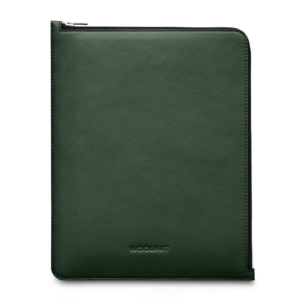 Woolnut iPad / Tablet (23 x 29 cm) Ekte Skinn Folio Sleeve - Grønn