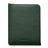 Woolnut iPad / Tablet (23 x 29 cm) Ekte Skinn Folio Sleeve - Grønn