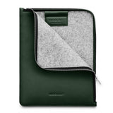 Woolnut iPad / Tablet (23 x 29 cm) Ekte Skinn Folio Sleeve - Grønn