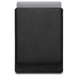 Woolnut MacBook Pro 14" M5/M4/M3/M2/M1 (2026-2021) Ekte Skinn Folio Sleeve - 24.5 x 33 cm - Svart