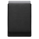 Woolnut MacBook Pro 16" M5/M4/M3/M2/M1 (2026-2021) Ekte Skinn Folio Sleeve - 27.5 x 37.5 cm - Svart