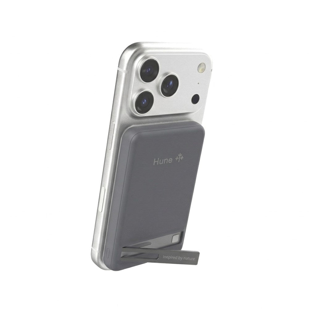 Hune Halcon 5000mAh Powerbank med Trådløs Lading – MagSafe Kompatibel – Grå