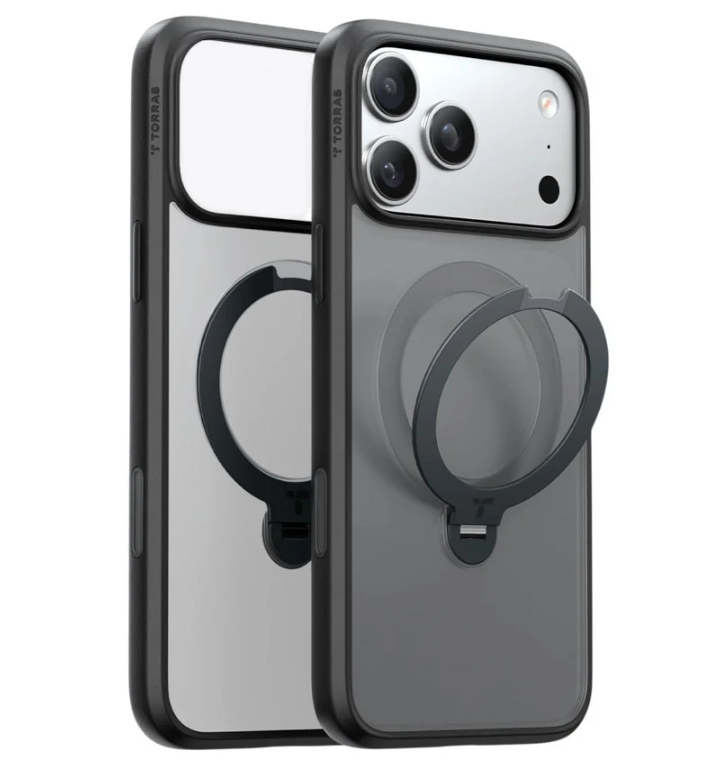 iPhone 18 Pro Max / 17 Pro Max TORRAS Ostand Q3 Spin Deksel - MagSafe Kompatibel - Svart